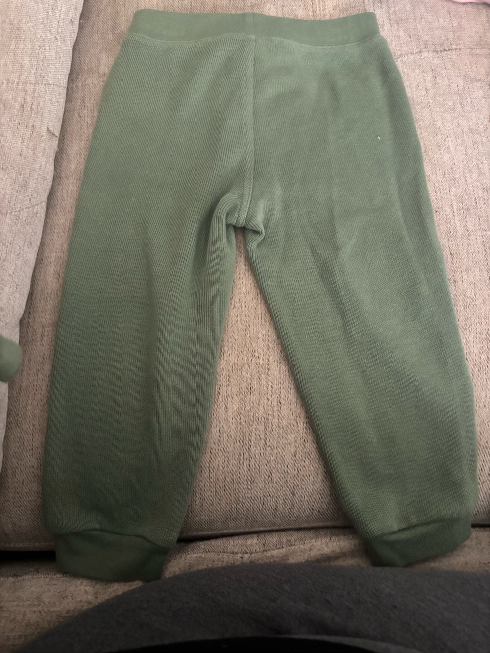 Ralph Lauren Green and Cream Striped Knit Two-Piece Set - Picture 6 of 6